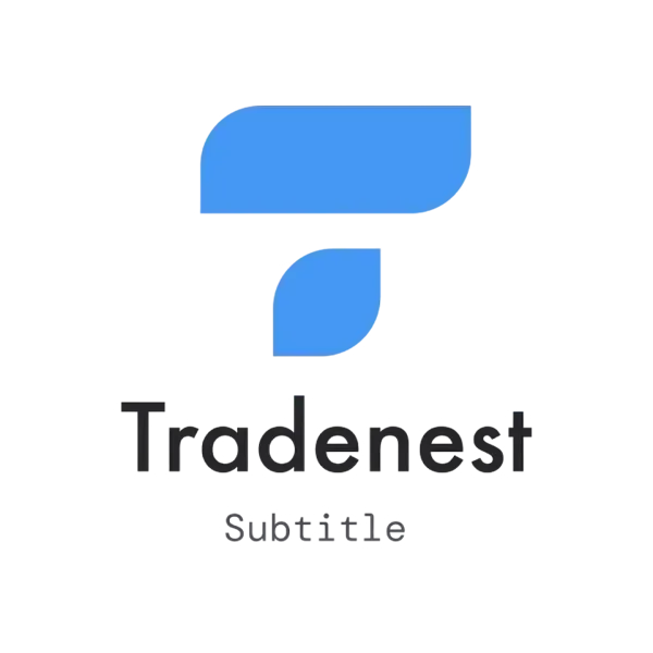 TradeNest logo design with baby blue letter
