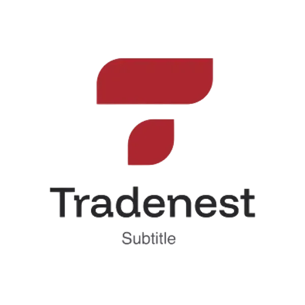 TradeNest logo design with brown letter