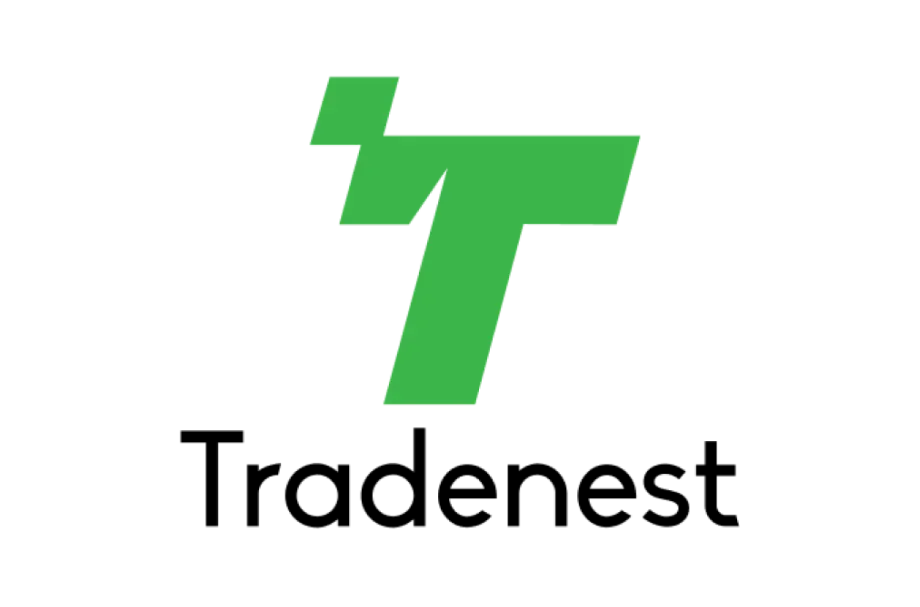 TradeNest logo design with green letter